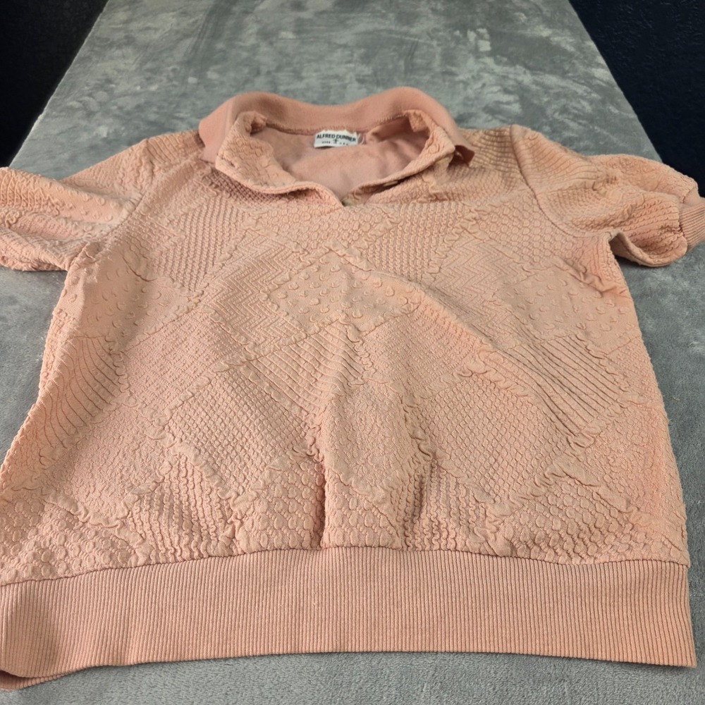 Vintage Alfred Dunner Peach Knit /Texture Top  Cottage/Granny Core-‎ Sz S
